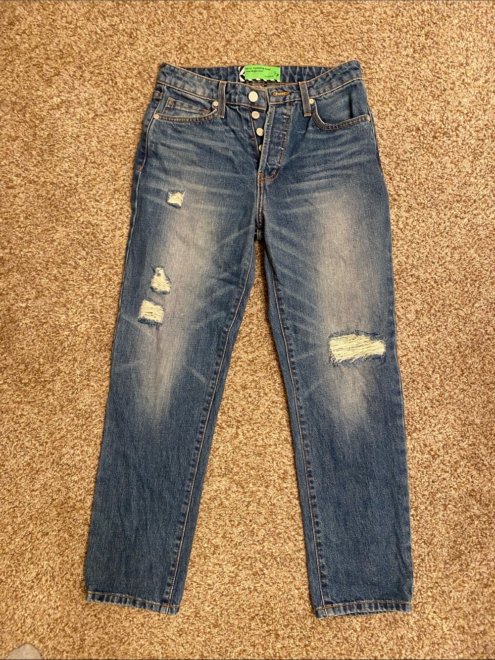 High-Rise Distressed Blue Women’s Jeans